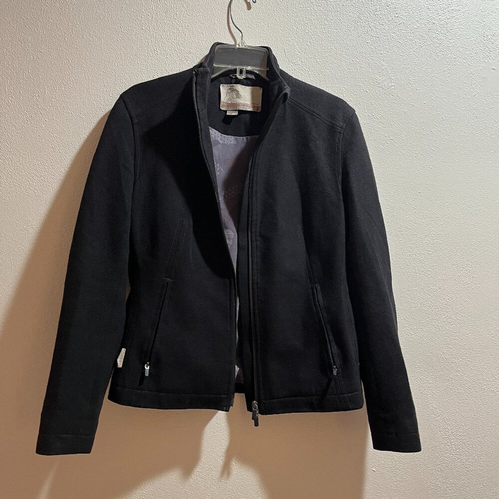 ICEBREAKER COASTAL Women's 100% Merino Wool Black Zip-Up Jacket - Size M
